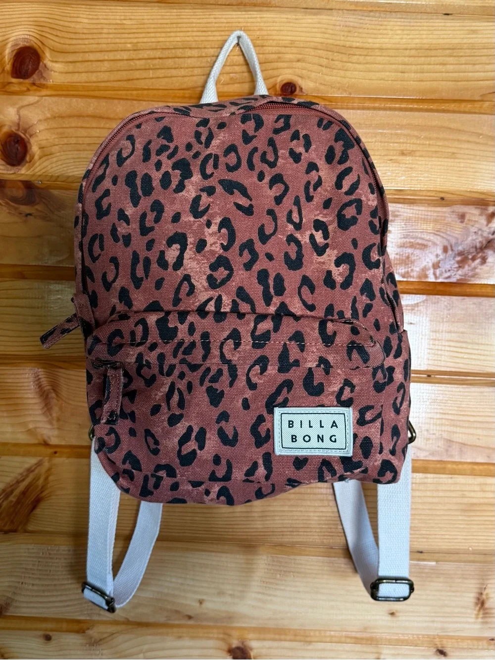 Billabong Leopard Print Mini Backpack - Rust & Black